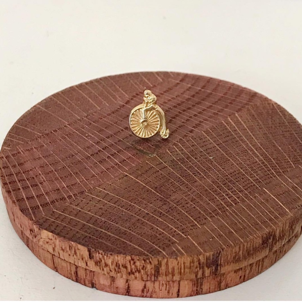 Unique Little Gold Vintage Penny Farthing Bicycle Pin